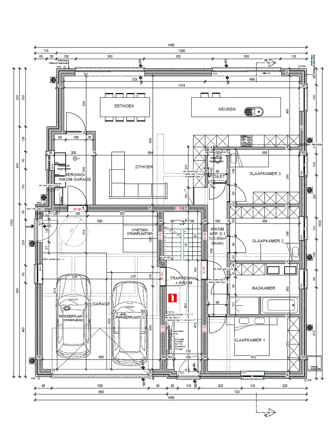 Nieuwbouw gelijkvloers appartement met 3 slaapkamers en tuin foto 4