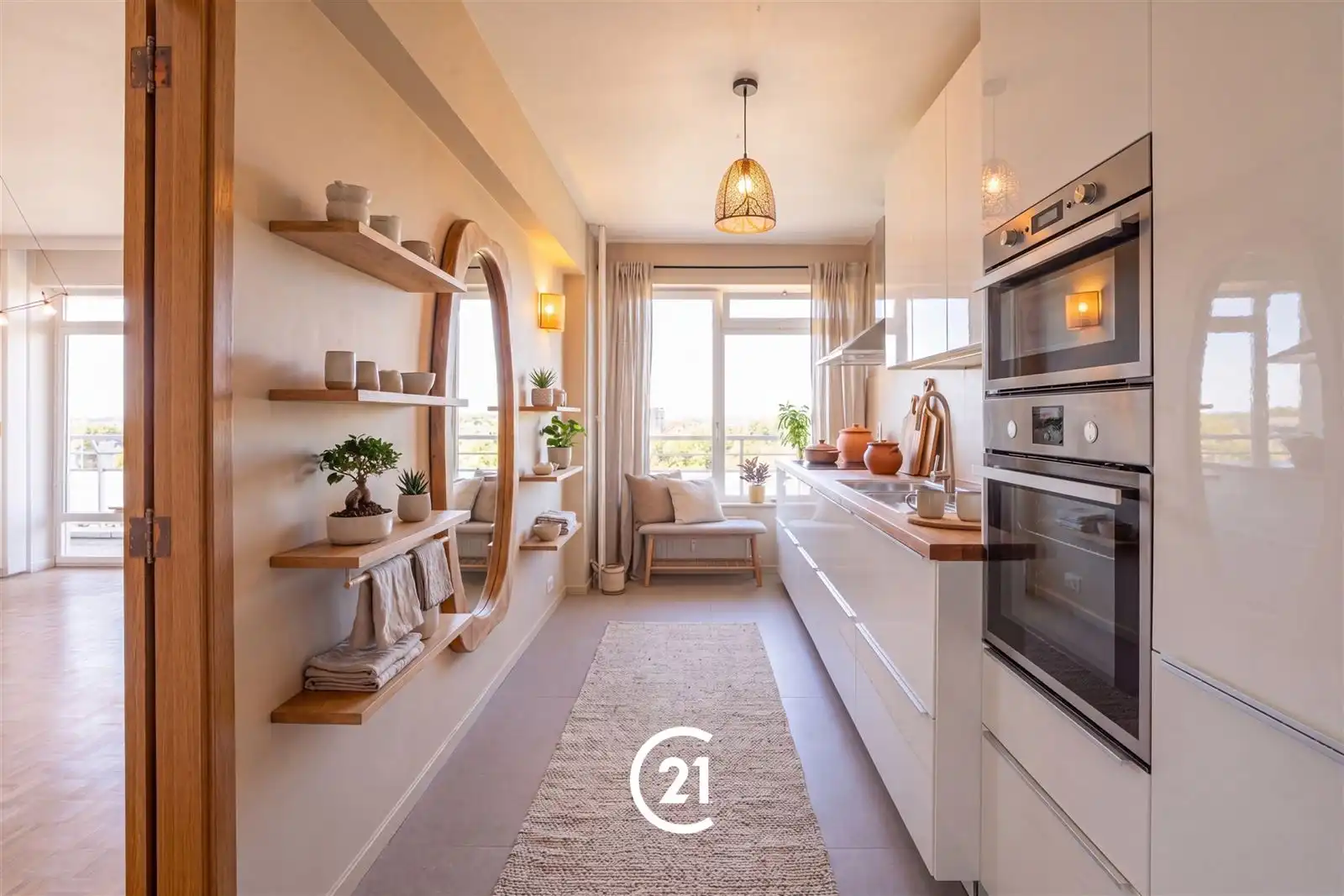 Luxueus afgewerkt appartement met 3 slaapkamers en terras. foto 8