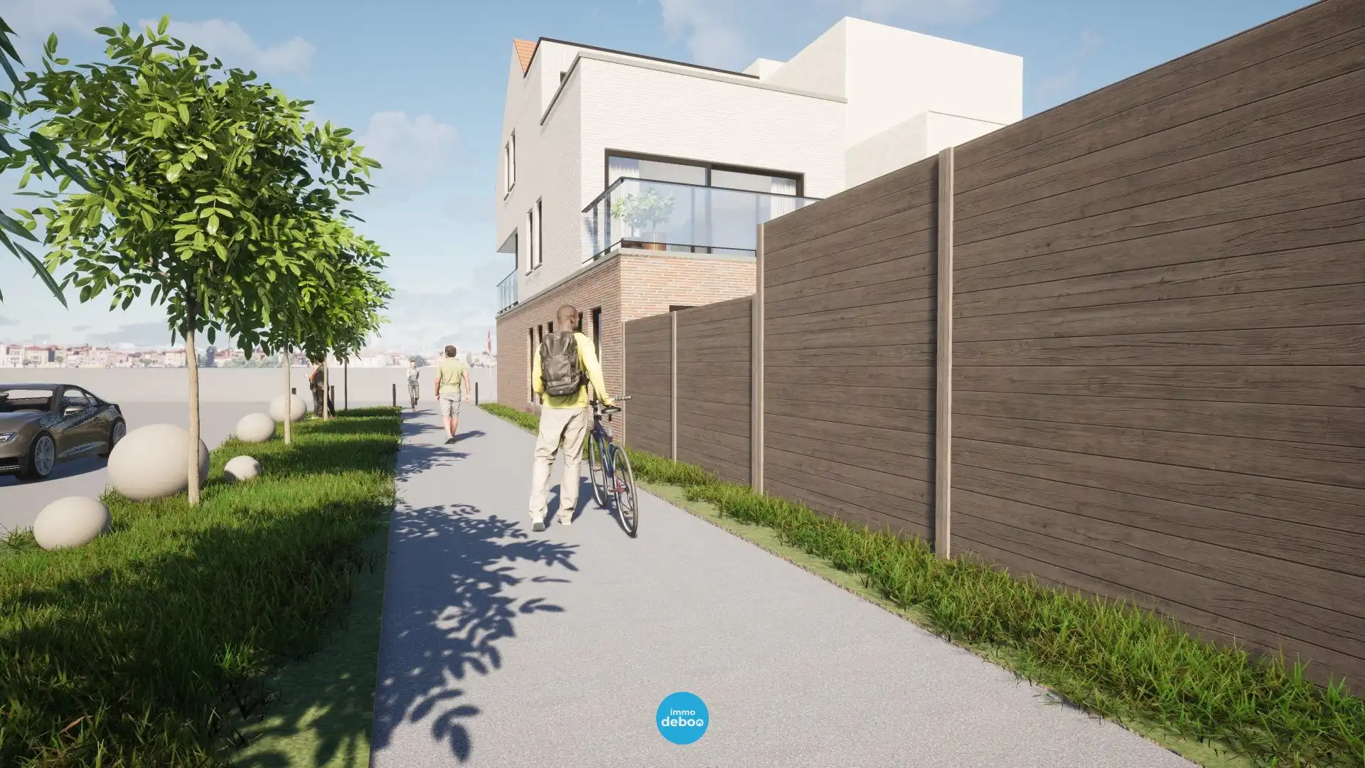 Bouwgrond met bouwvergunning voor halfopen kangoeroewoning vlakbij zee foto 4