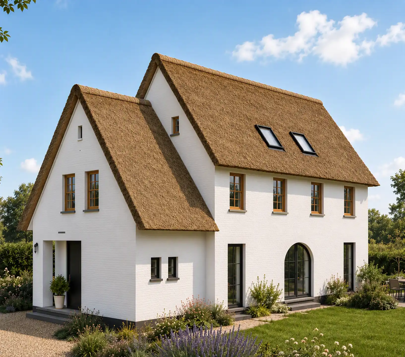 Nieuwe rietgedekte villa op unieke locatie in Westmalle foto {{pictureIndex}}