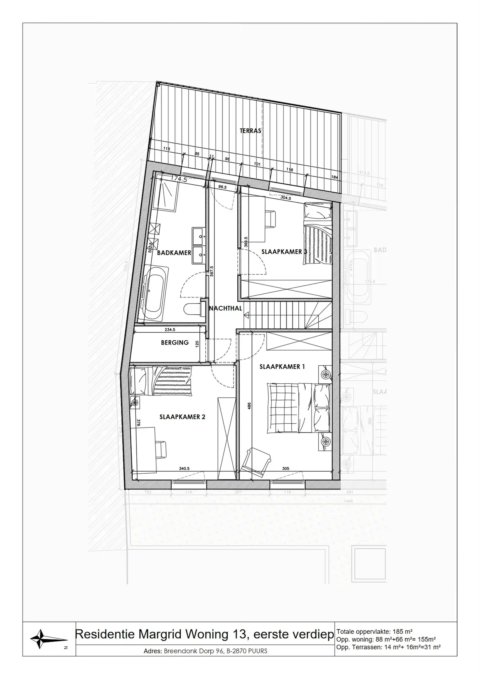 Energiezuinig duplex appartement met 3 SLK & 2 terrassen te Breendonk! foto 18