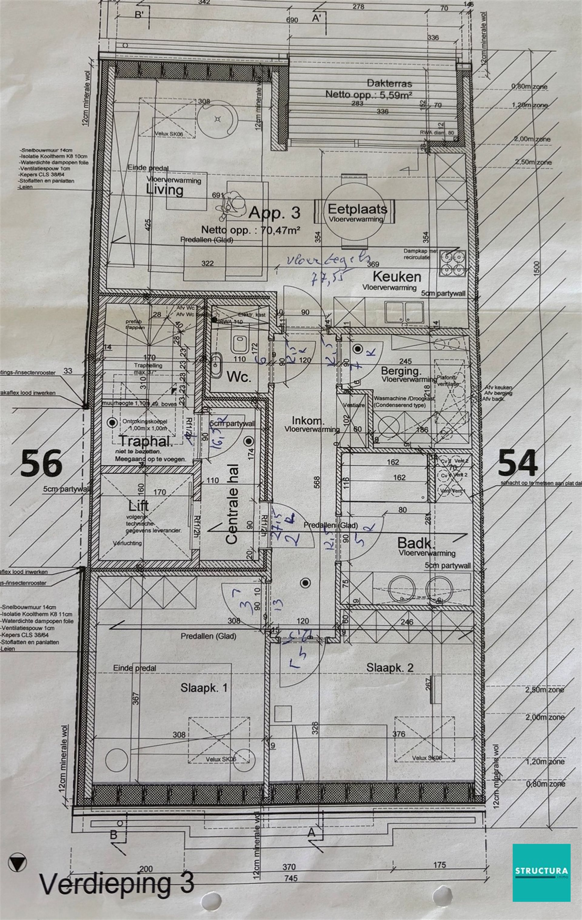 Appartement met 2 slaapkamers en 2 staanplaatsen in centrum Merchtem foto 14