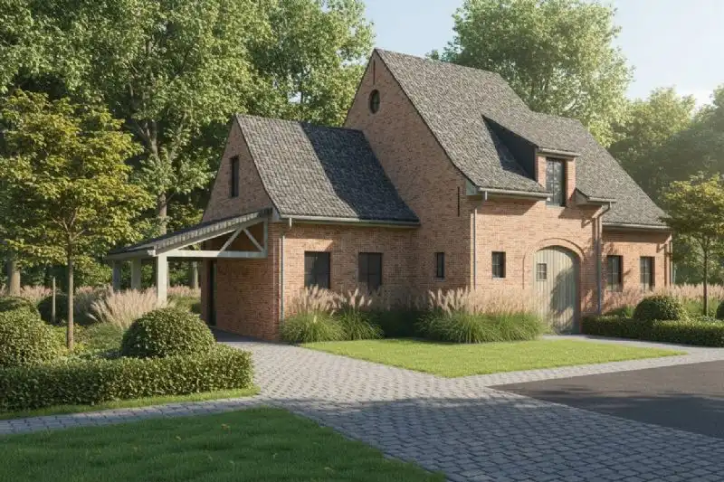 Nieuw te bouwen alleenstaande woning te Menen. foto {{pictureIndex}}