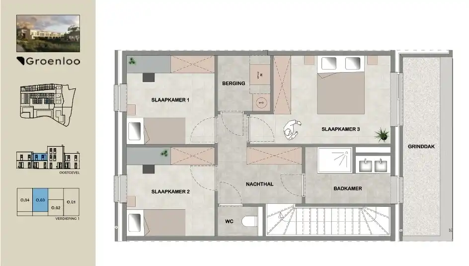 Moderne gezinswoning met 3 slaapkamers, ondergrondse staanplaats  en terras op de Groenloo-site in Koningslo foto 39