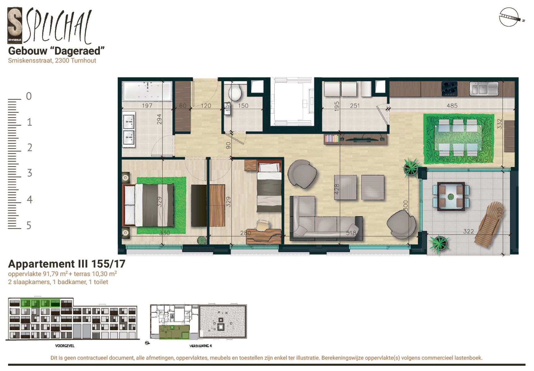 Energiezuinig 2 slpk appartement (92 m²) inclusief garage foto 2