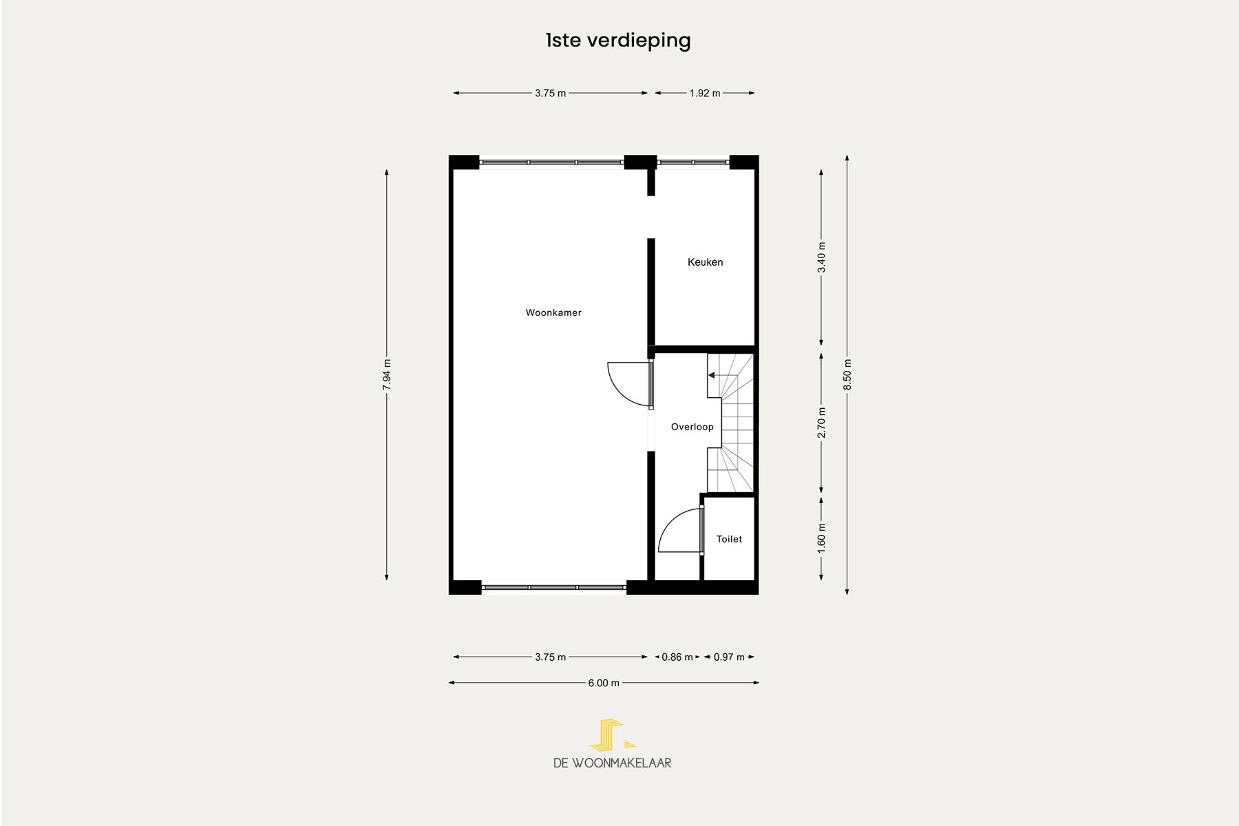 Centraal gelegen bel-etage woning met 3 SLK & ZW tuin foto 18