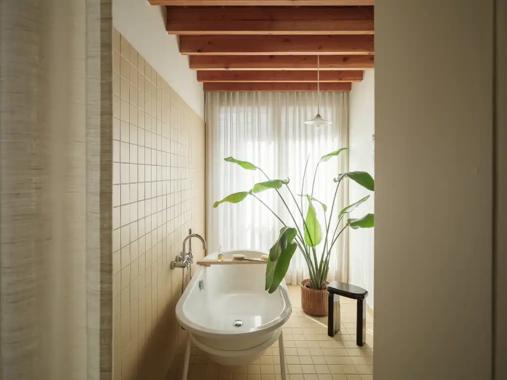 Architectuur, centrum Gent – Genereuze split-level woning met bijzondere ruimtelijkheden, dakterras, en achterliggende polyvalente praktijkruimte. foto 31
