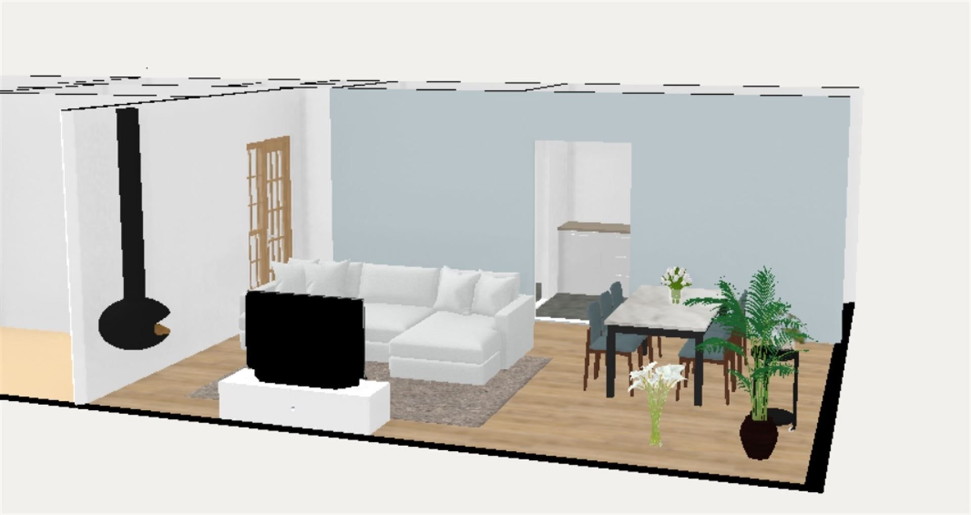 Gelijkvloers app met 2 slpk, terras en garage (€ 25.000) foto 2