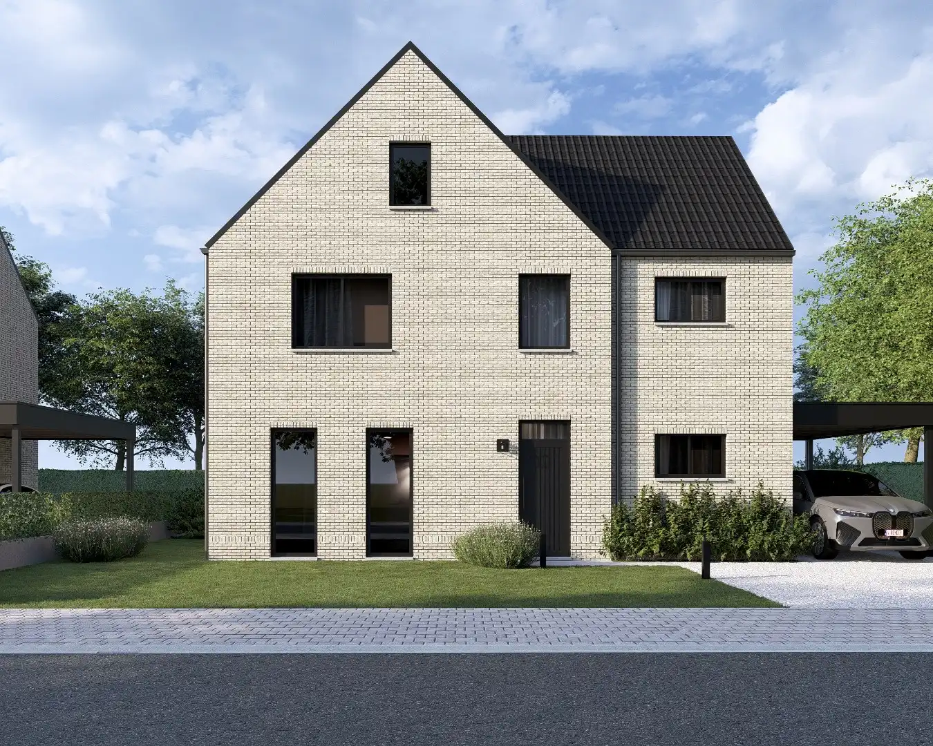 Nieuwbouwproject van 2 vrijstaande nieuwbouwwoningen op percelen van 6are en 6a22ca op een rustige locatie te Neeroeteren!  foto 4