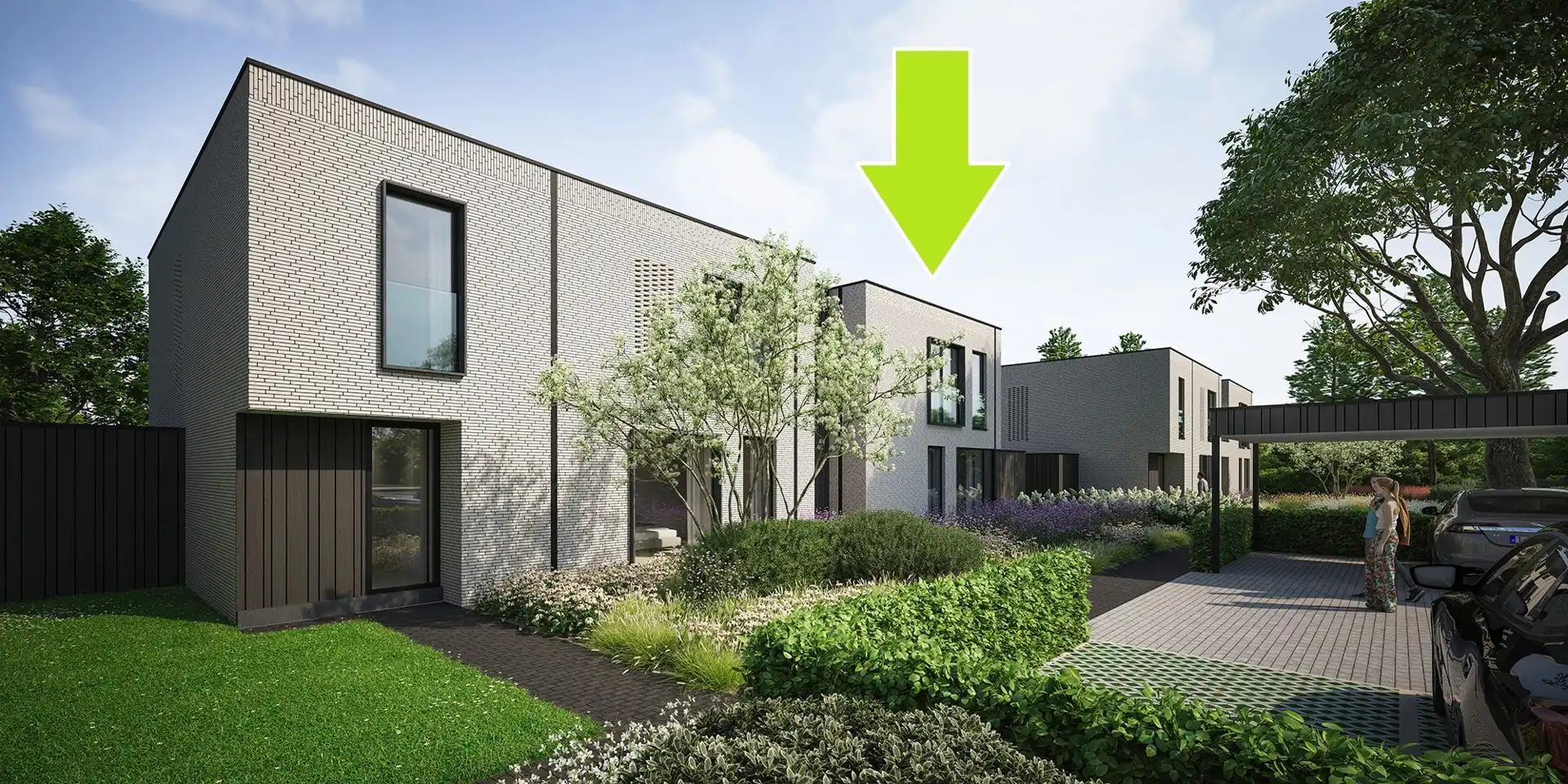 Nieuwbouwwoning op afgesloten domein foto {{pictureIndex}}