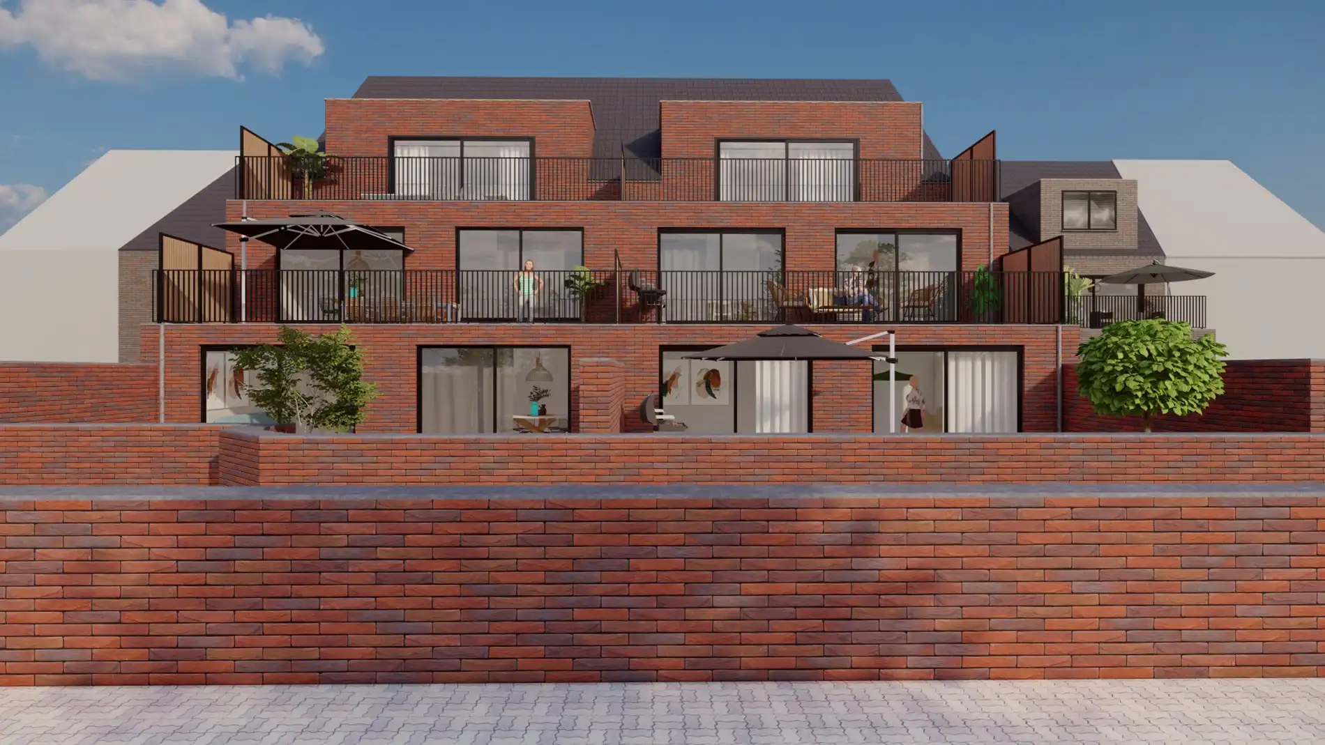 Gelijkvloersapp. met 2 slpks, kantoorruimte en autostaanplaats foto 6