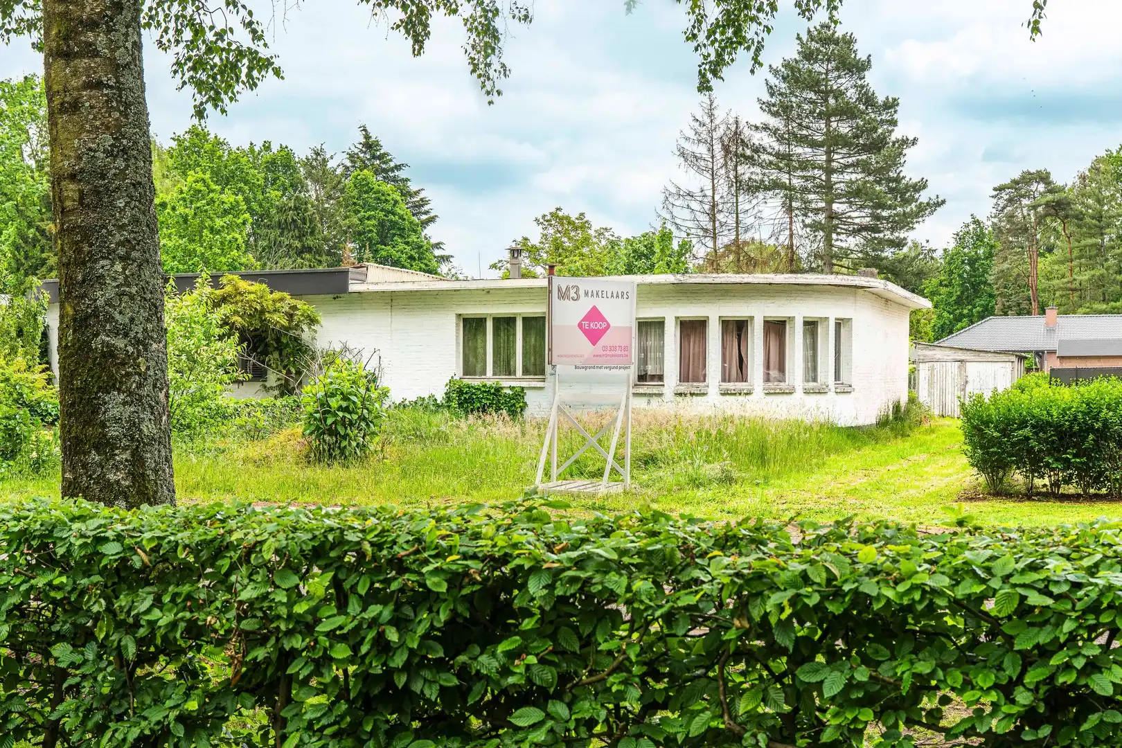 Unieke bouwgrond met vergunde renovatie of nieuwbouwmogelijkheid foto {{pictureIndex}}
