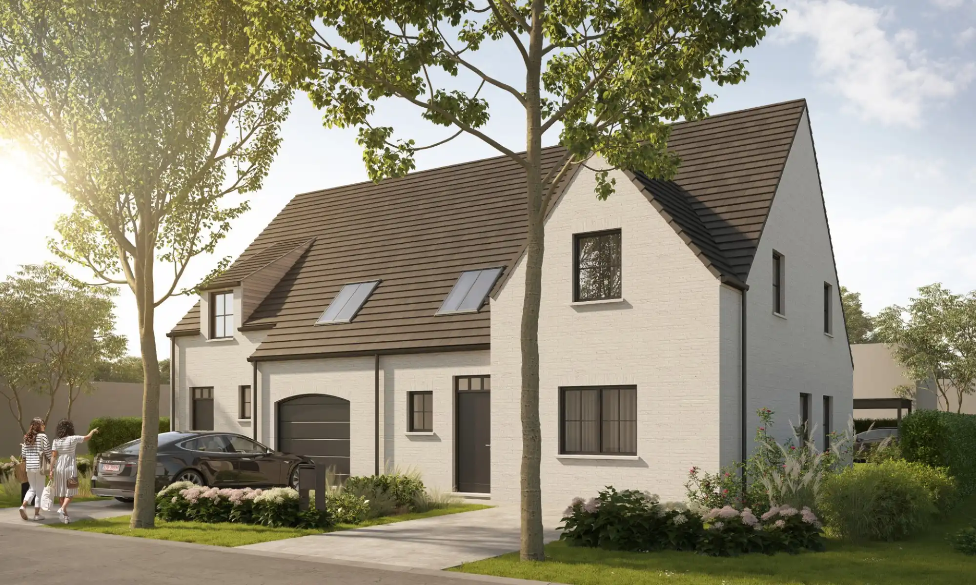 Halfopen nieuwbouwwoning met carport foto 3