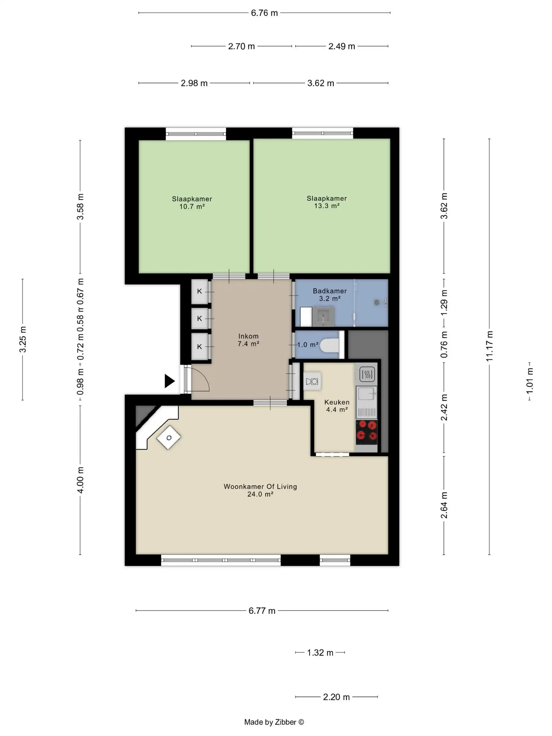 Centraal gelegen gerenoveerd 2-slaapkamerappartement met afsluitbare garagebox. foto 18