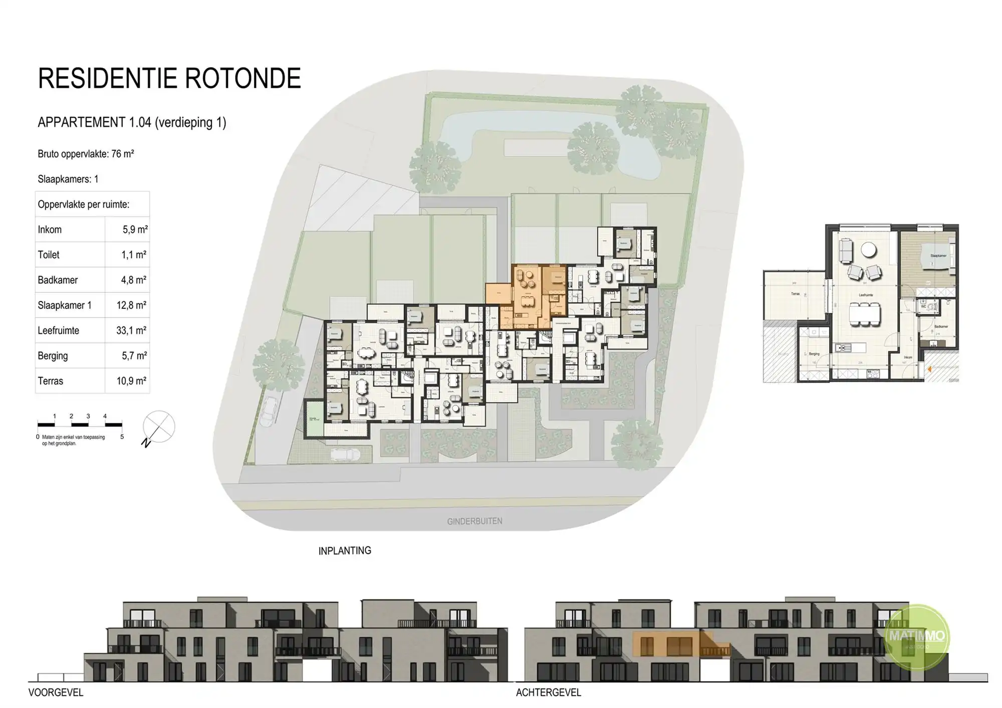 Prachtig nieuwbouwappartement met 1 slaapkamer + ruim terras foto 12