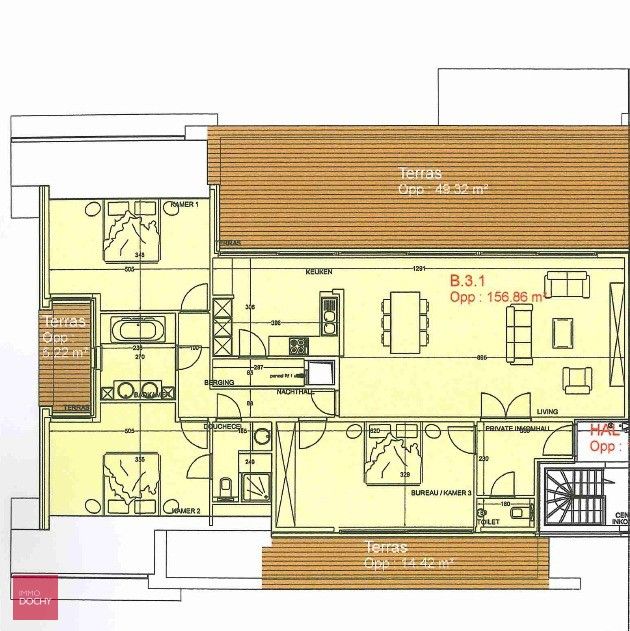 Instapklare PENTHOUSE met grote terrassen en groen verzicht | Potegemstraat foto 12