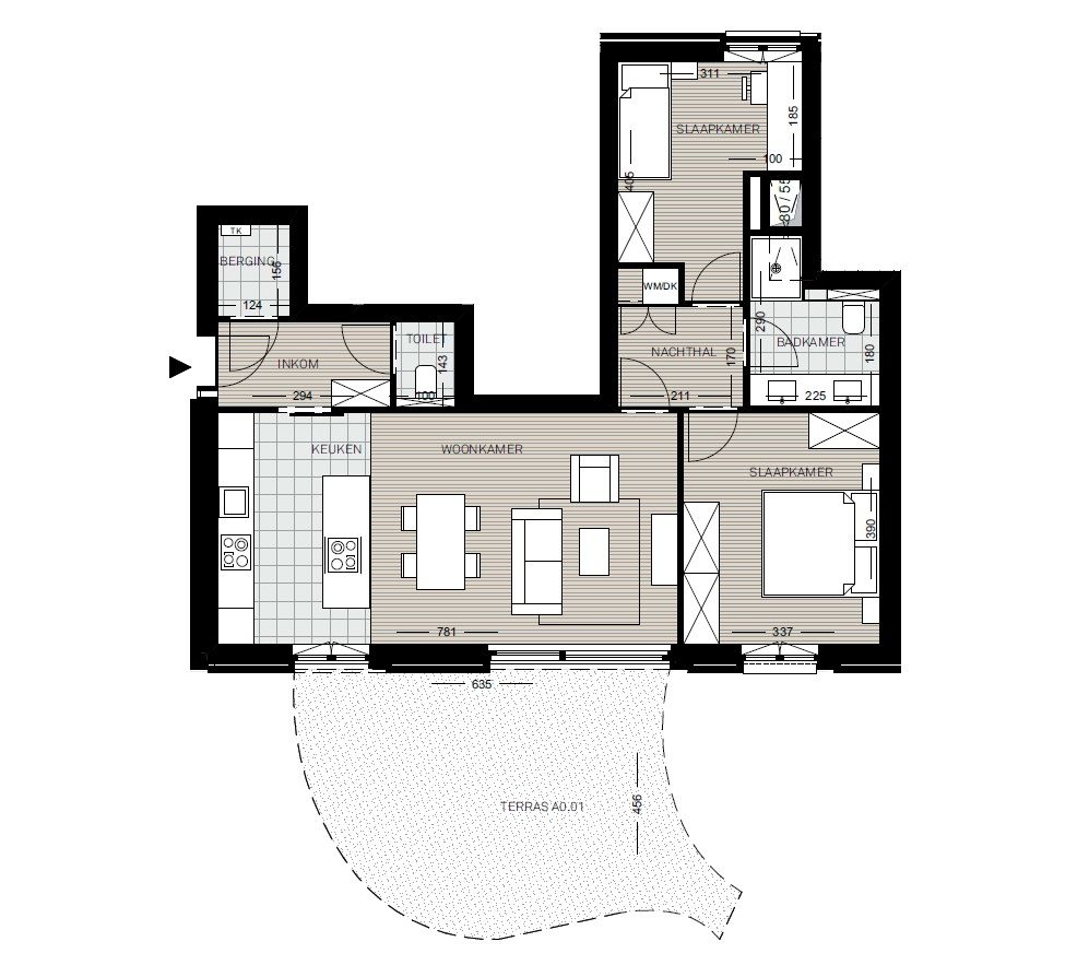 Nieuwbouwappartement met twee slaapkamers en autostandplaats in het centrum van Maaseik foto 11