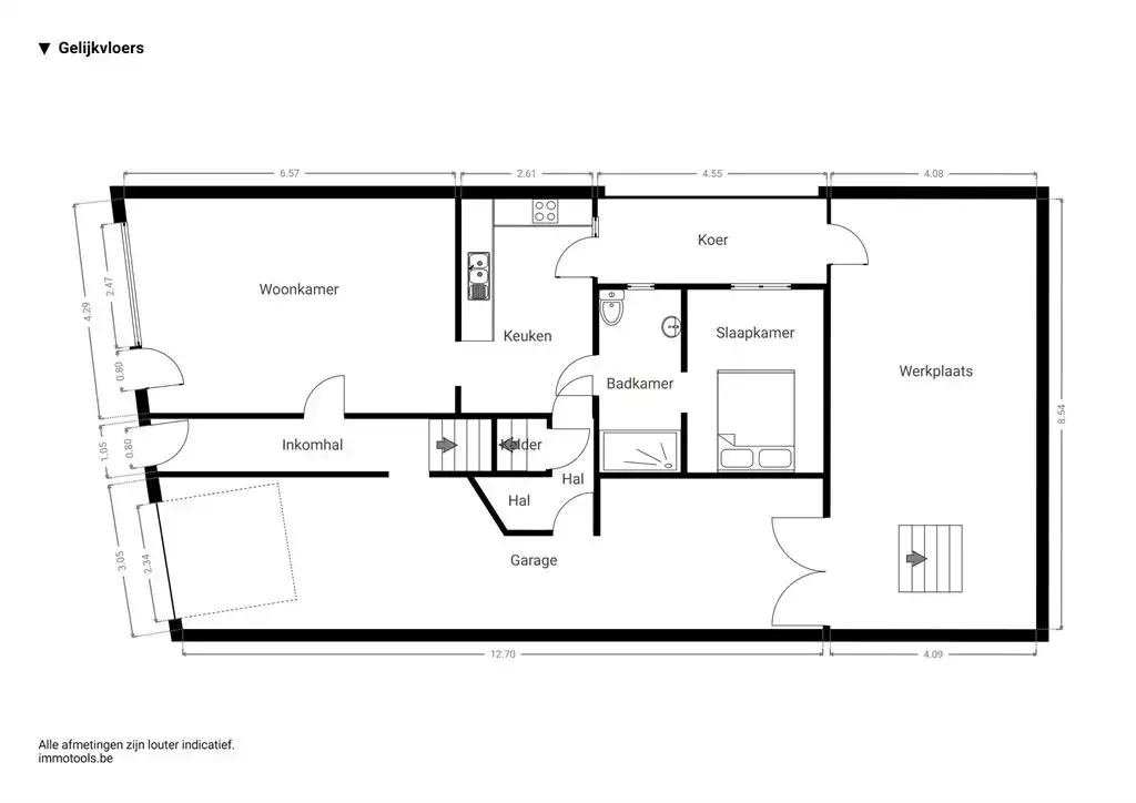 Ruime woning met dakterras en atelier foto 33