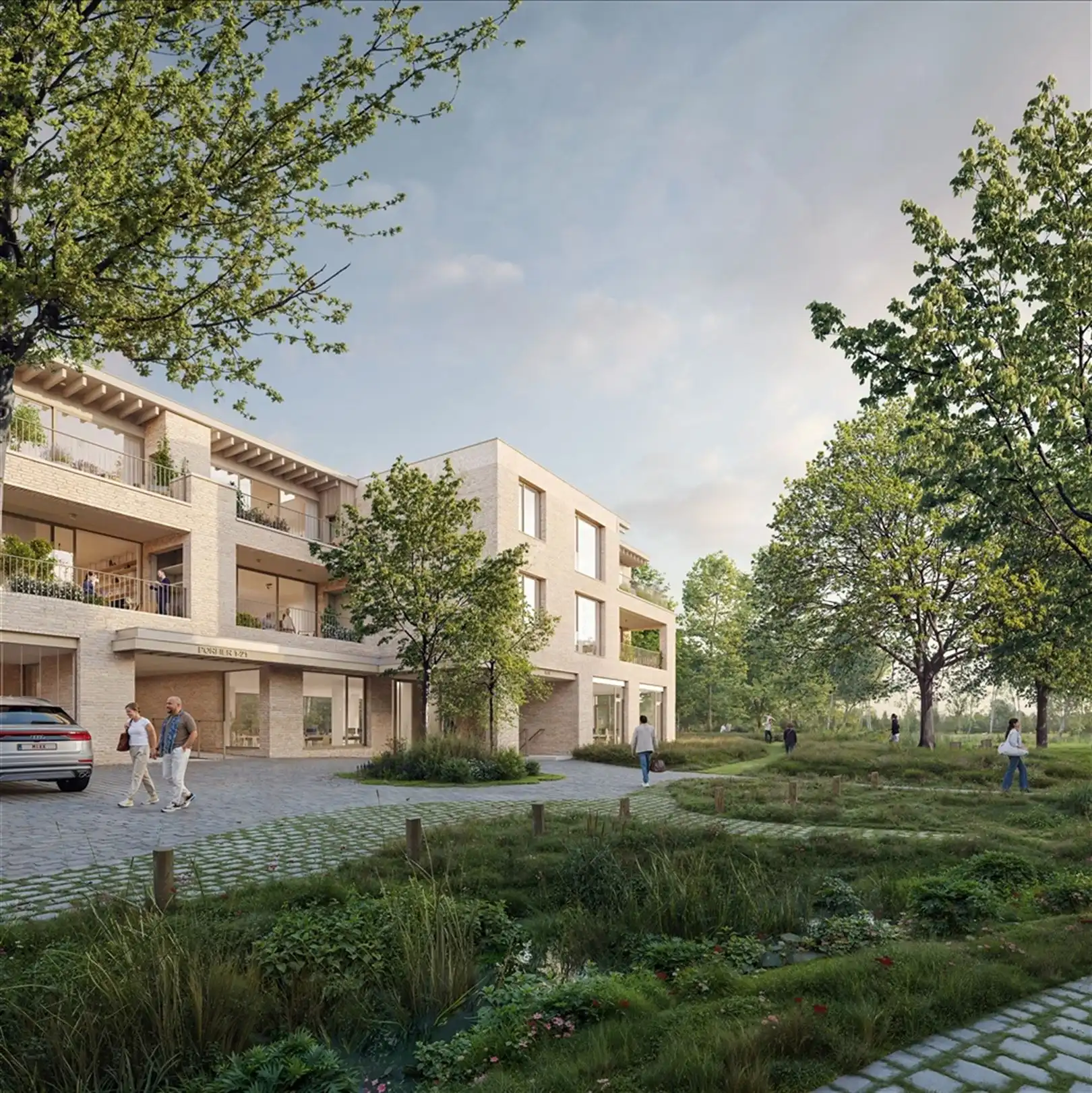 Nieuwbouw gelijkvloers kantoor in project Het Porfier te Sint-Amandsberg foto 2