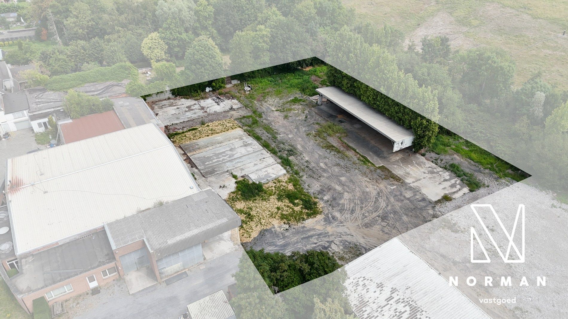 Terrein van +/- 2000m² te huur nabij centrum Lendelede foto {{pictureIndex}}