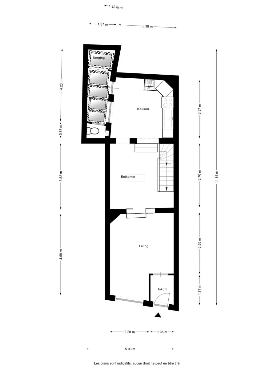 Gezinswoning met 2 slaapkamers, kelder en veranda in Jette foto 24