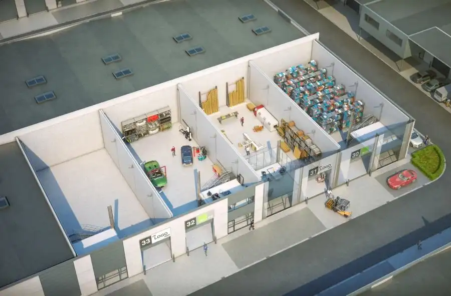 Goed geïsoleerde (vorstvrij) NB OPSLAGRUIMTE (288m²) TE HUUR, inclusief 3 private parkeerplaatsen voor de deur op industriezone te Aalter. foto 8