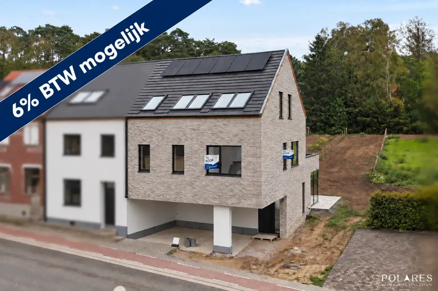Architecturale nieuwbouwwoning met vide, 4 slaapkamers, mogelijk 6% BTW foto {{pictureIndex}}