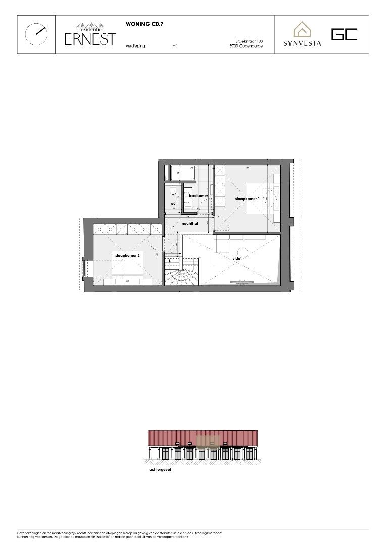 Modern huis met 2 slaapkamers met vide – Nieuwbouwproject Ernest, Oudenaarde foto 4