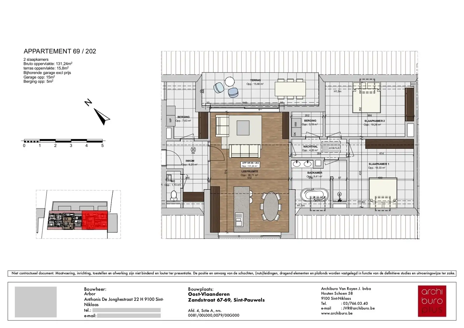 Ruim dakappartement met 2 grote slaapkamers en terras met panoramisch uitzicht (131m²) foto 12