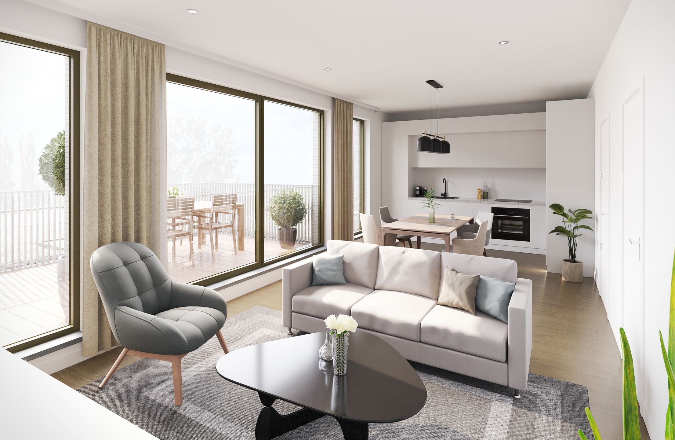 Appartement met 1 slaapkamer in het mooie Sledderlo, Genk. foto {{pictureIndex}}