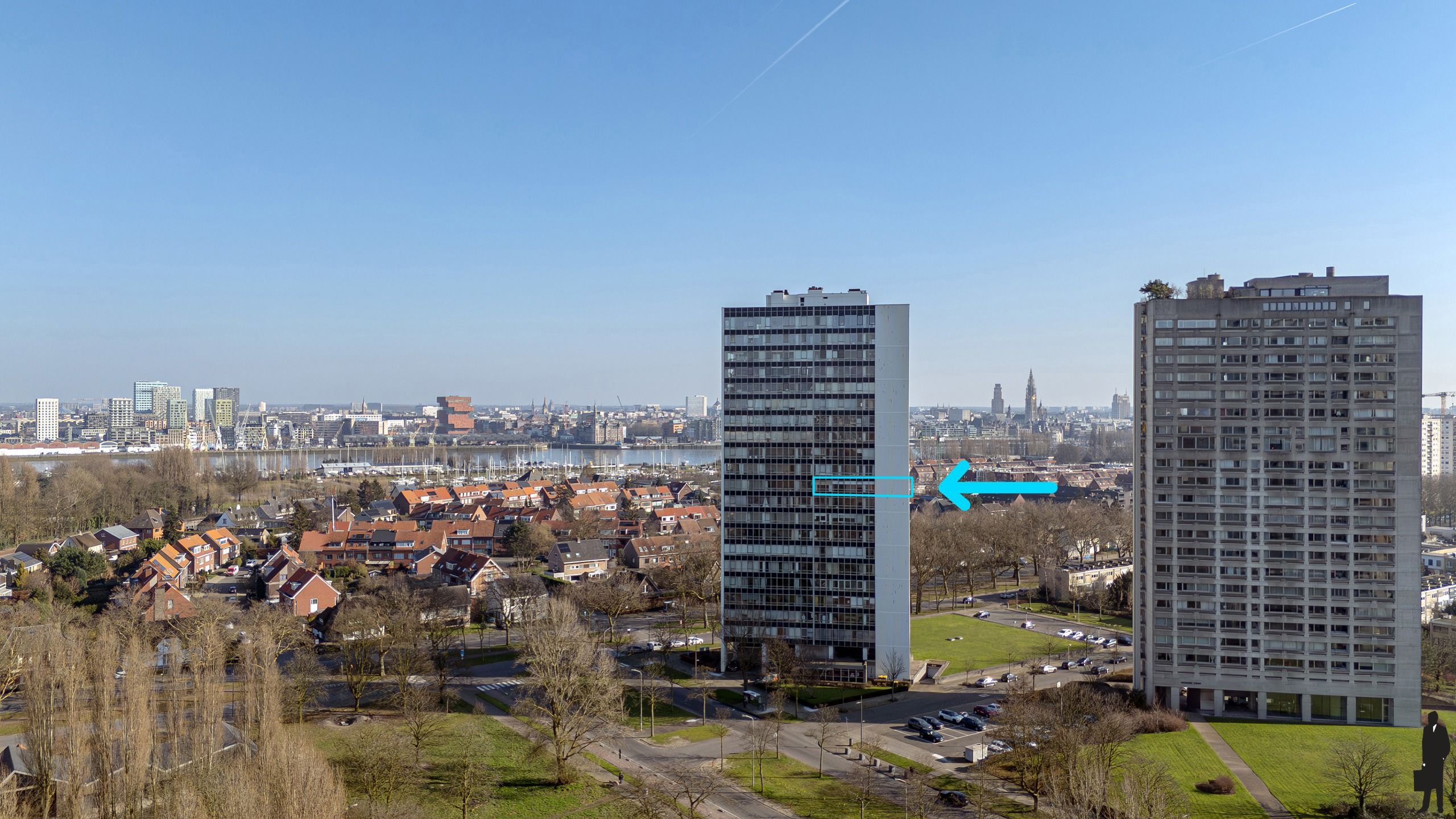 Exclusief appartement met zicht over de skyline van Antwerpen en de Schelde! foto 25