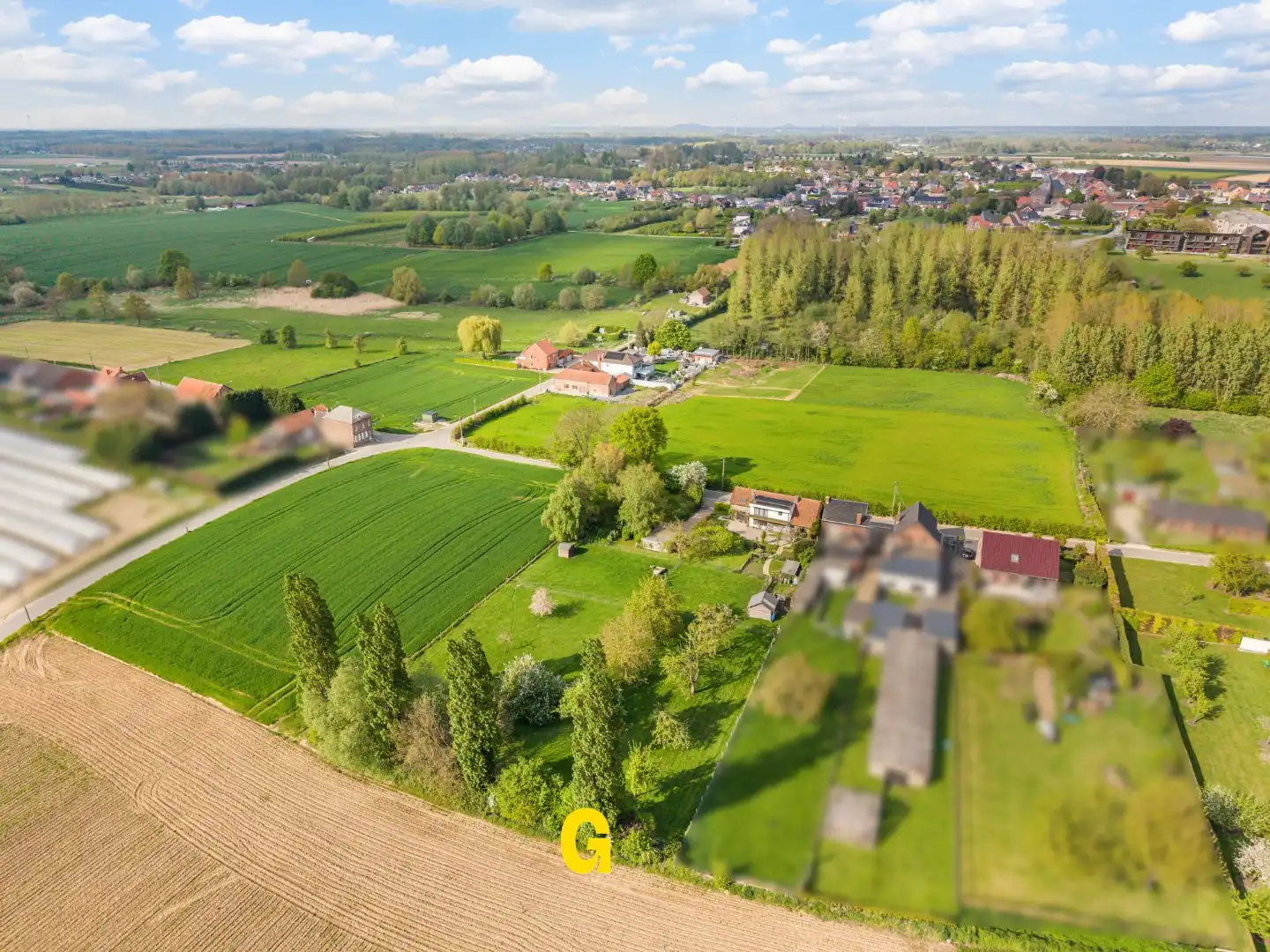 Uitstekend heropgebouwde karakterwoning op 50 are, in een gegeerde rustige omgeving met zicht op de omliggende velden. foto 30