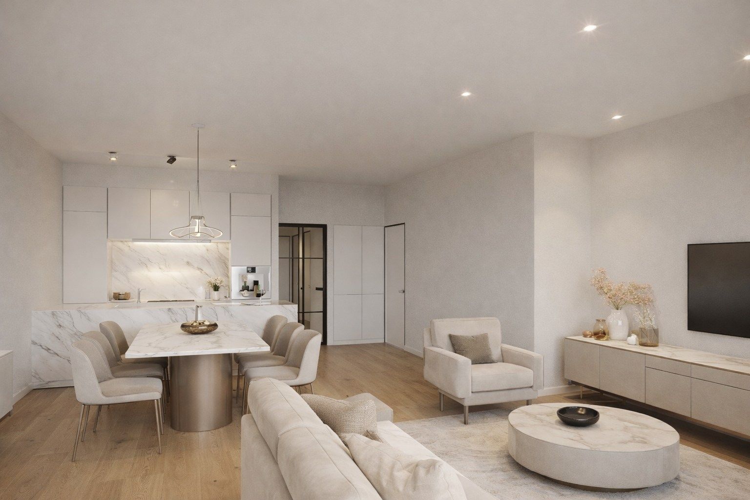 Nieuwbouw appartement grenzend aan de zonnekant van het Yzerpark met open zicht foto {{pictureIndex}}