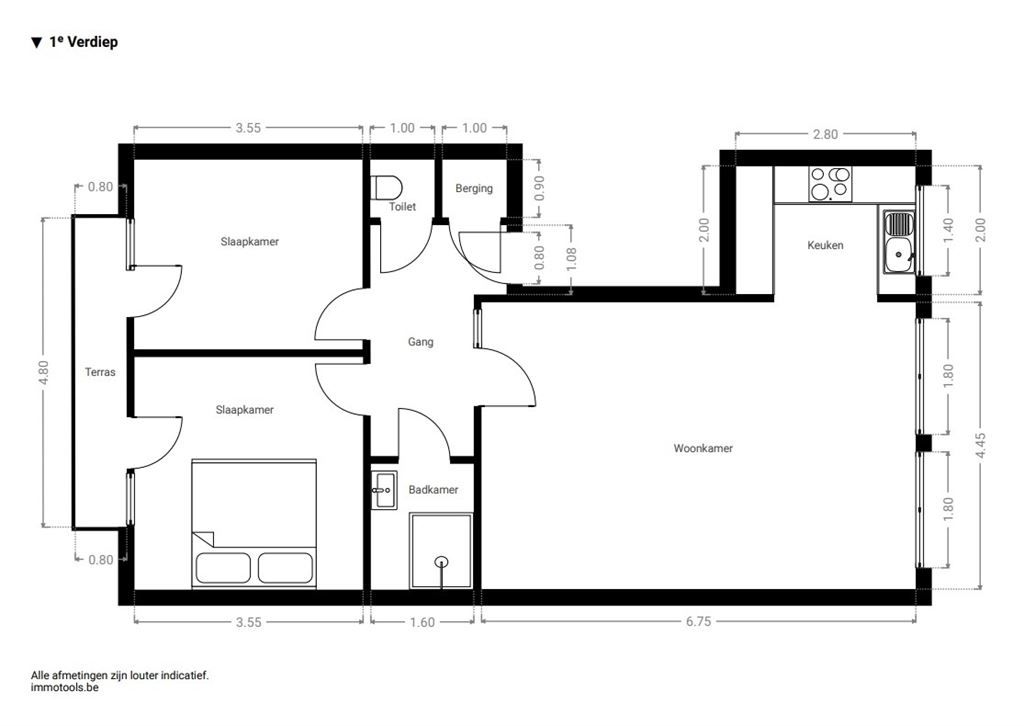 Instapklaar tweeslaapkamer appartement in de Groenenhoek foto 13