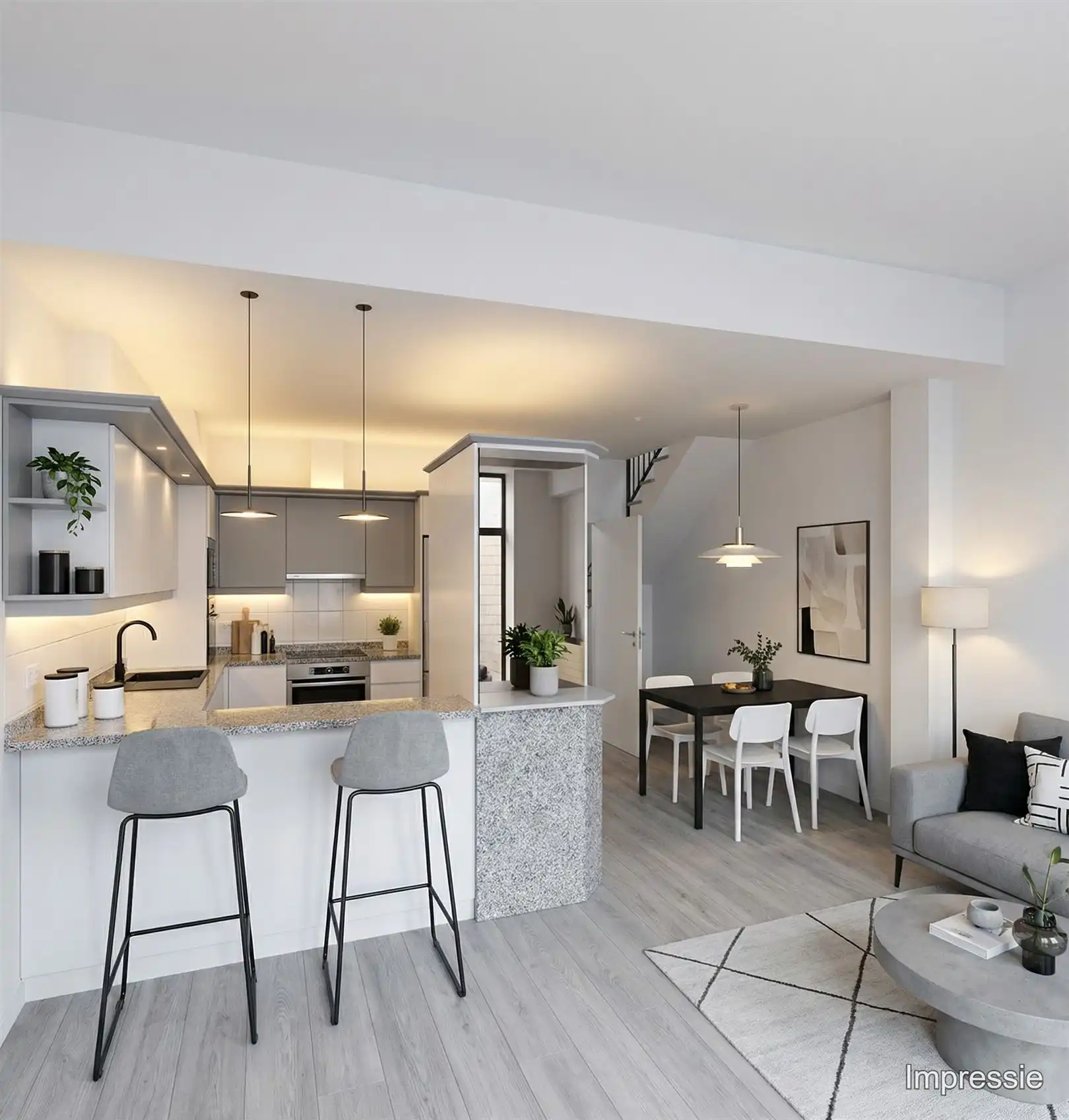 Handelspand met triplex appartement in centrum Mortsel. foto 10