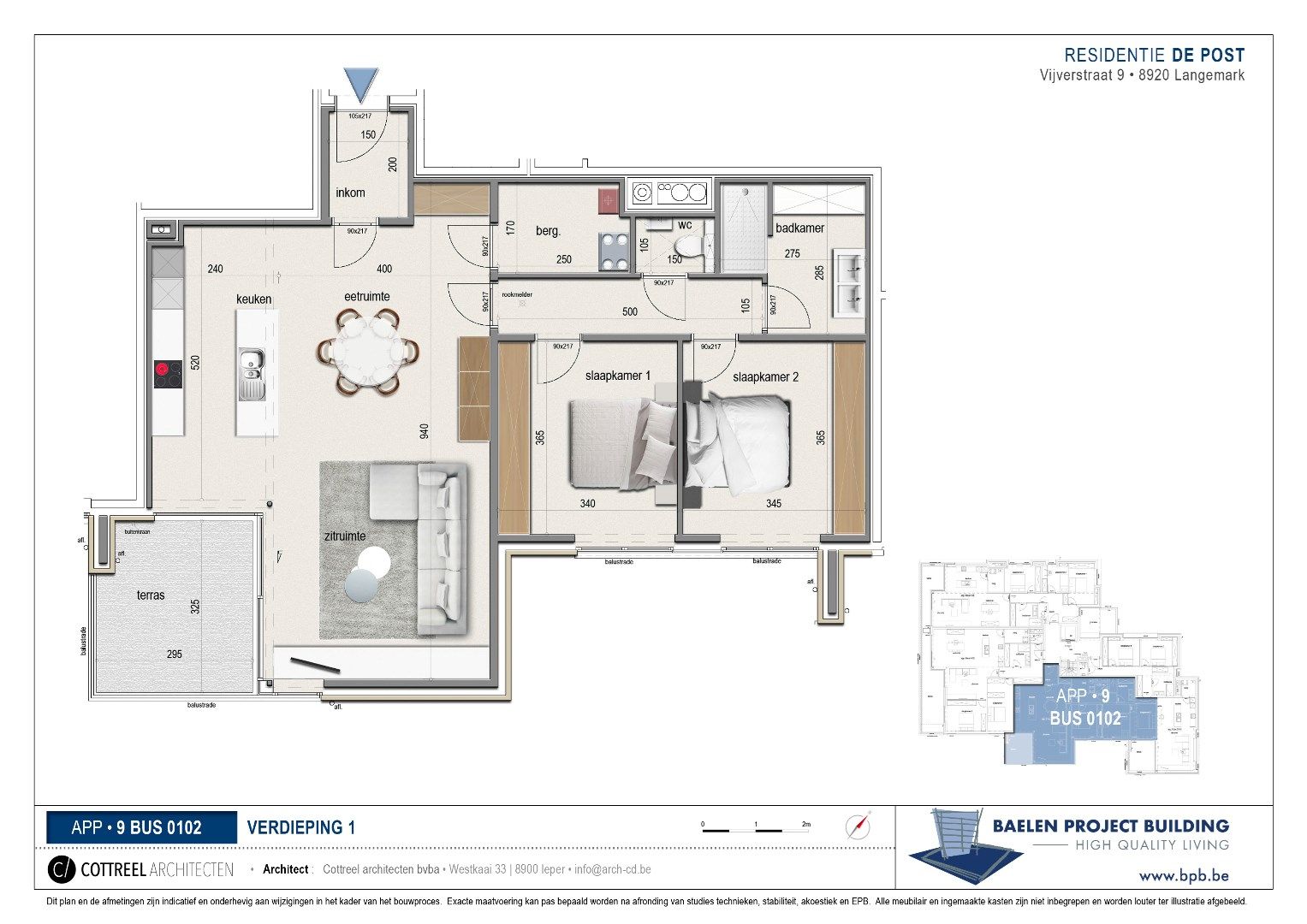 LUXE NIEUWBOUWAPPARTEMENTEN (112m²) MET 2 SLPKS EN TERRAS (10m²)  foto 3