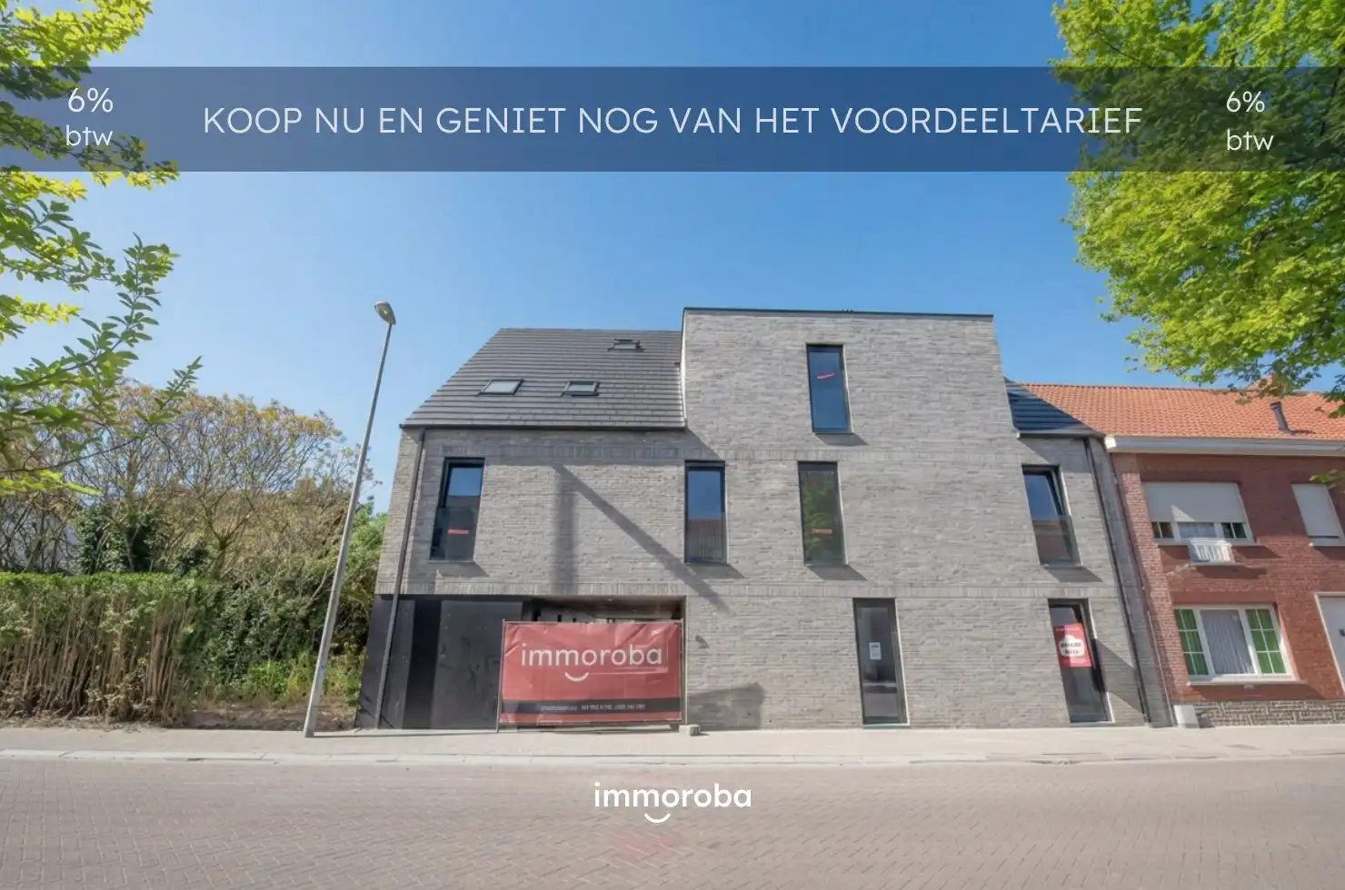 😊Nieuwbouwappartement (6%) te koop centrum Waregem: Dakappartement met 1 slaapkamer en zuidgericht balkon. EPC: E10! foto {{pictureIndex}}