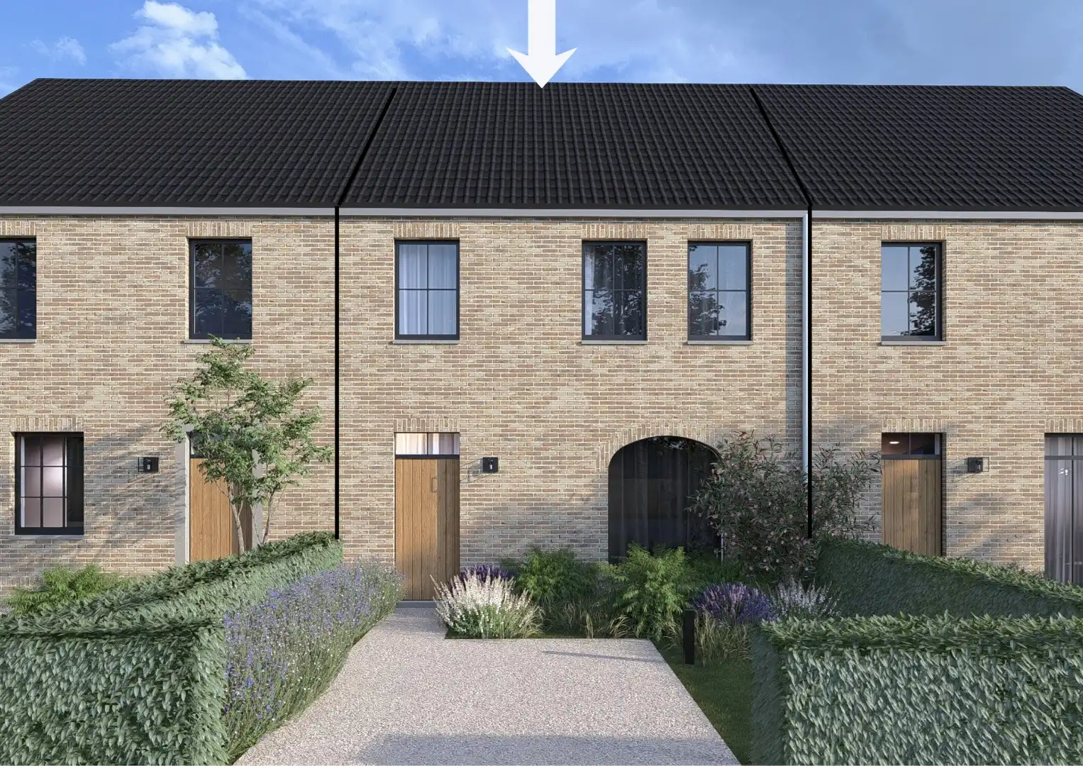 Charmante nieuwbouwwoning, in een kleinschalig project van 3 woningen, op een perceel van 3a38ca! foto {{pictureIndex}}