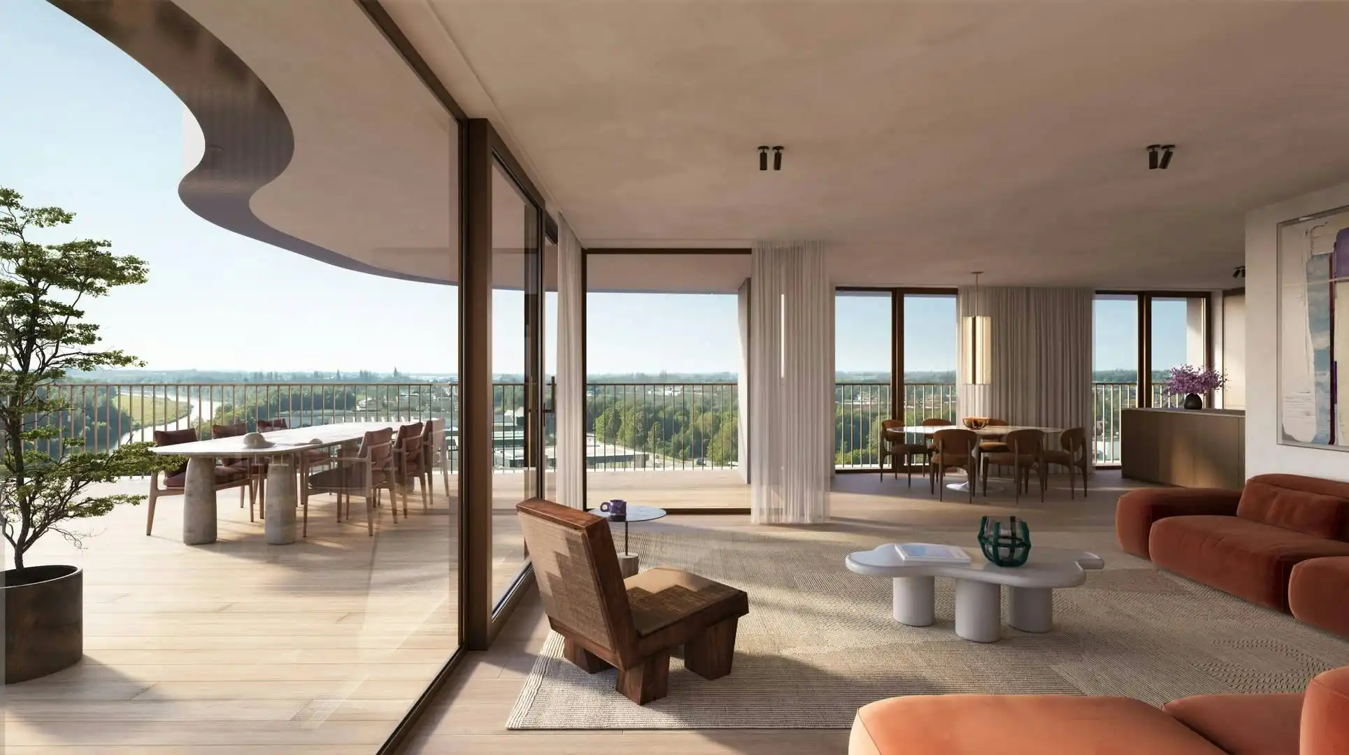 Exclusief penthouse aan de Leie met panoramisch terras (110m²) foto 10