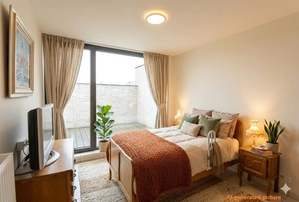 Lichtrijk ruim 2-slpk appartement in Rumbeke foto 17