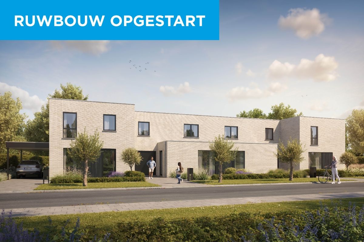 Nieuwbouwwoningen in de Populierstraat te Roeselare foto 1