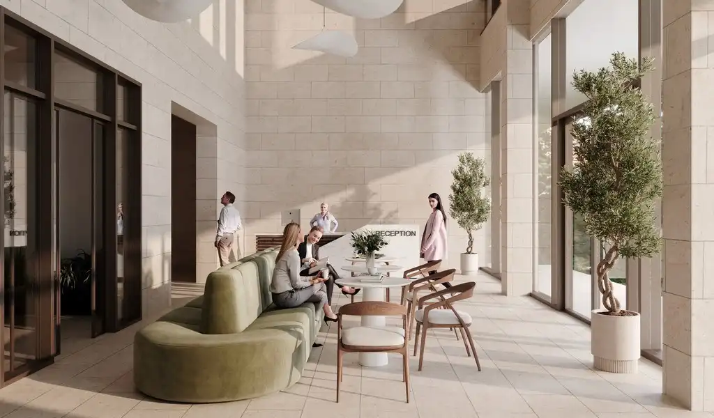 Kantoorruimte te huur in nieuwbouwproject Ouverture tegenover KBC toren te Gent foto 3