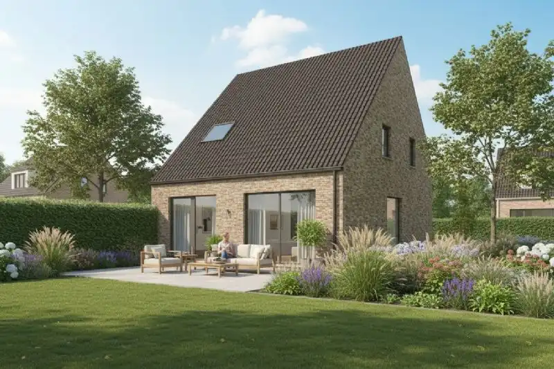 Nieuw te bouwen halfopen woning met vrije keuze van architectuur te Kluisbergen. foto 4