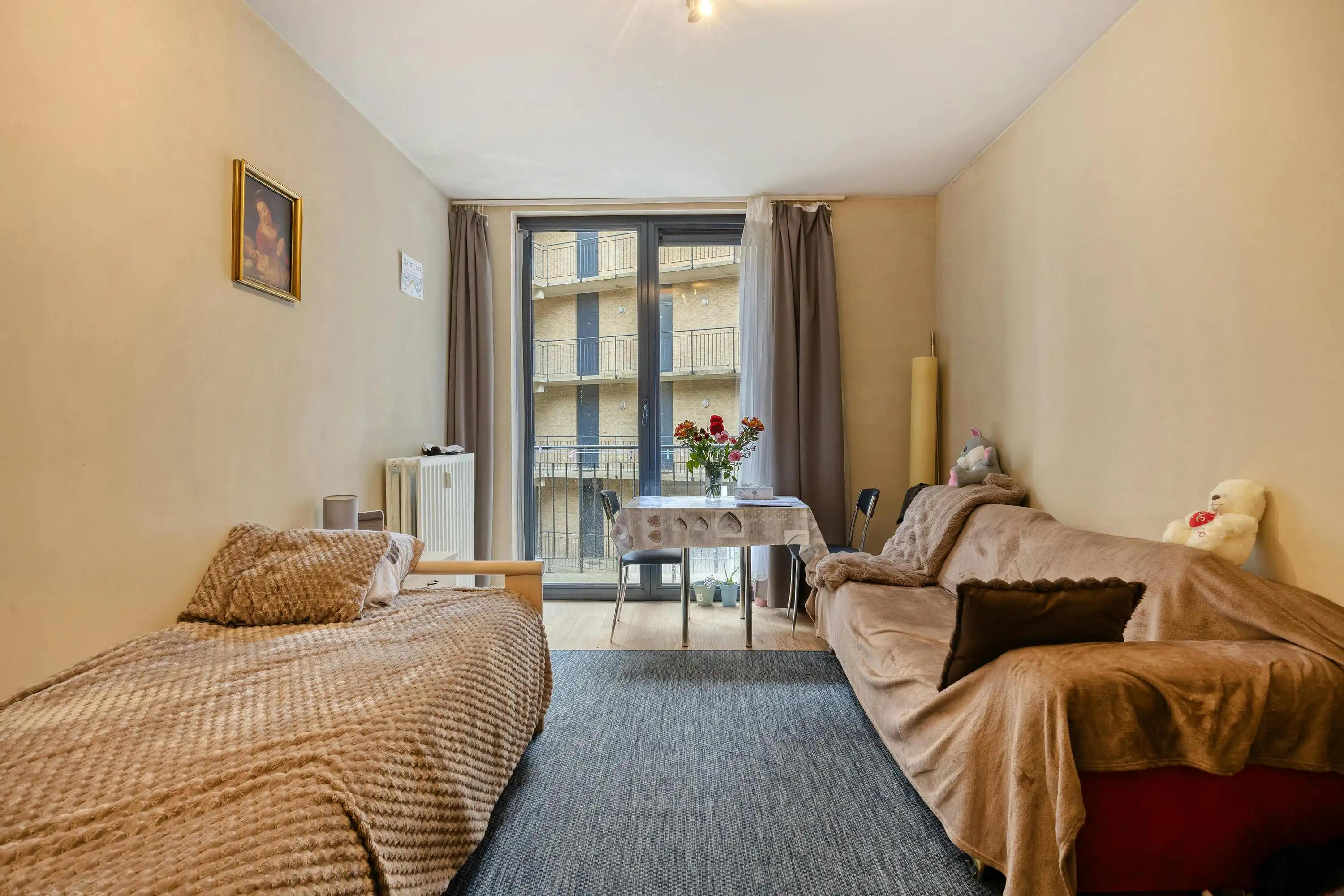 Topinvestering: Studio te koop in Brussel centrum met terras! foto {{pictureIndex}}