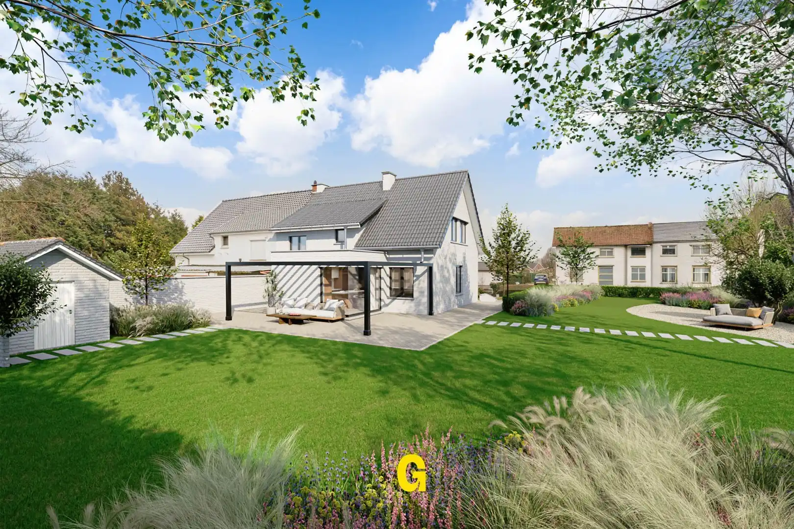 Te renoveren doch verzorgde halfopen woning met vier slaapkamers op 6a 43ca foto 25