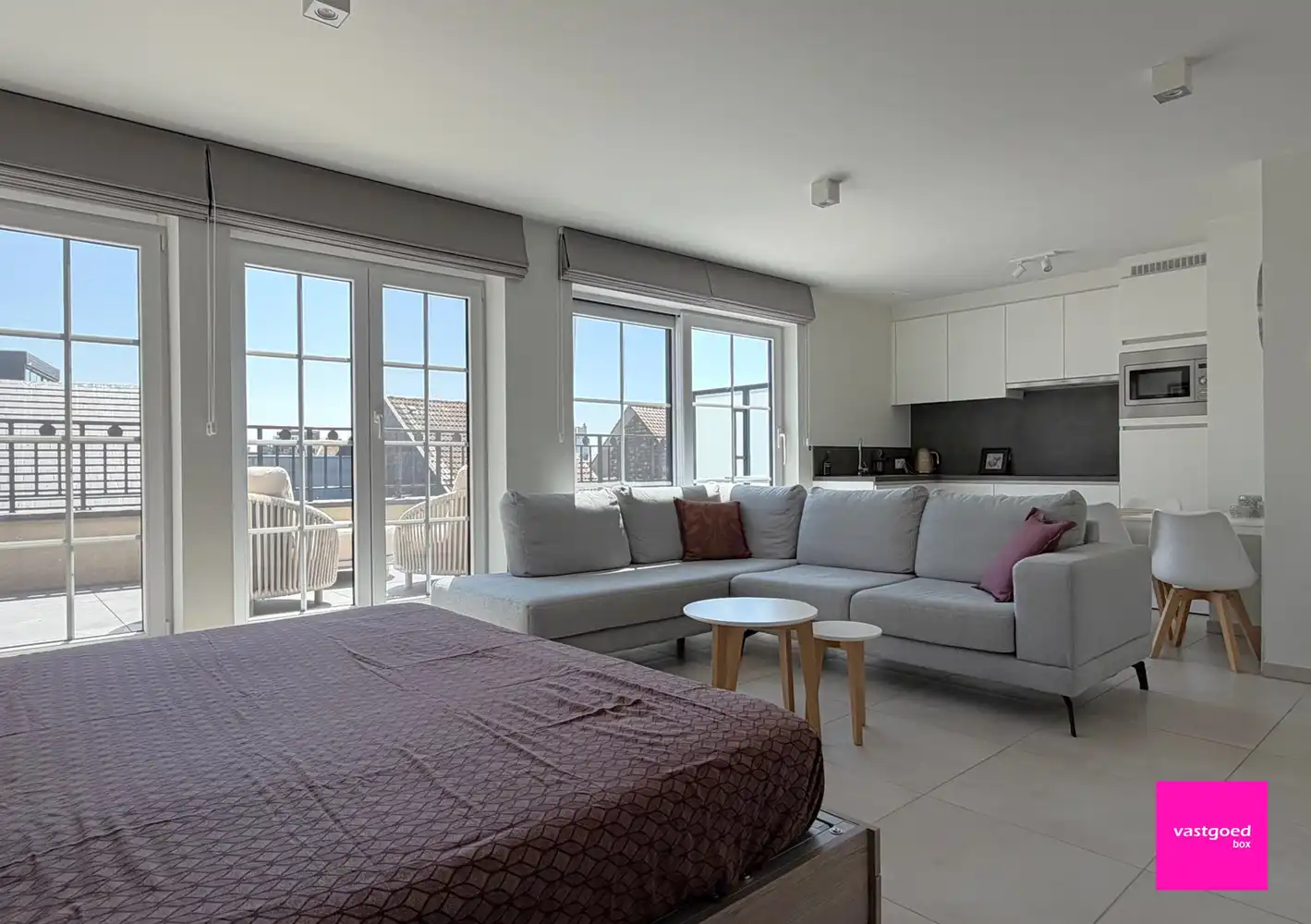 Unieke penthouse studio met 2 grote terrassen, centrum Oostende foto 12