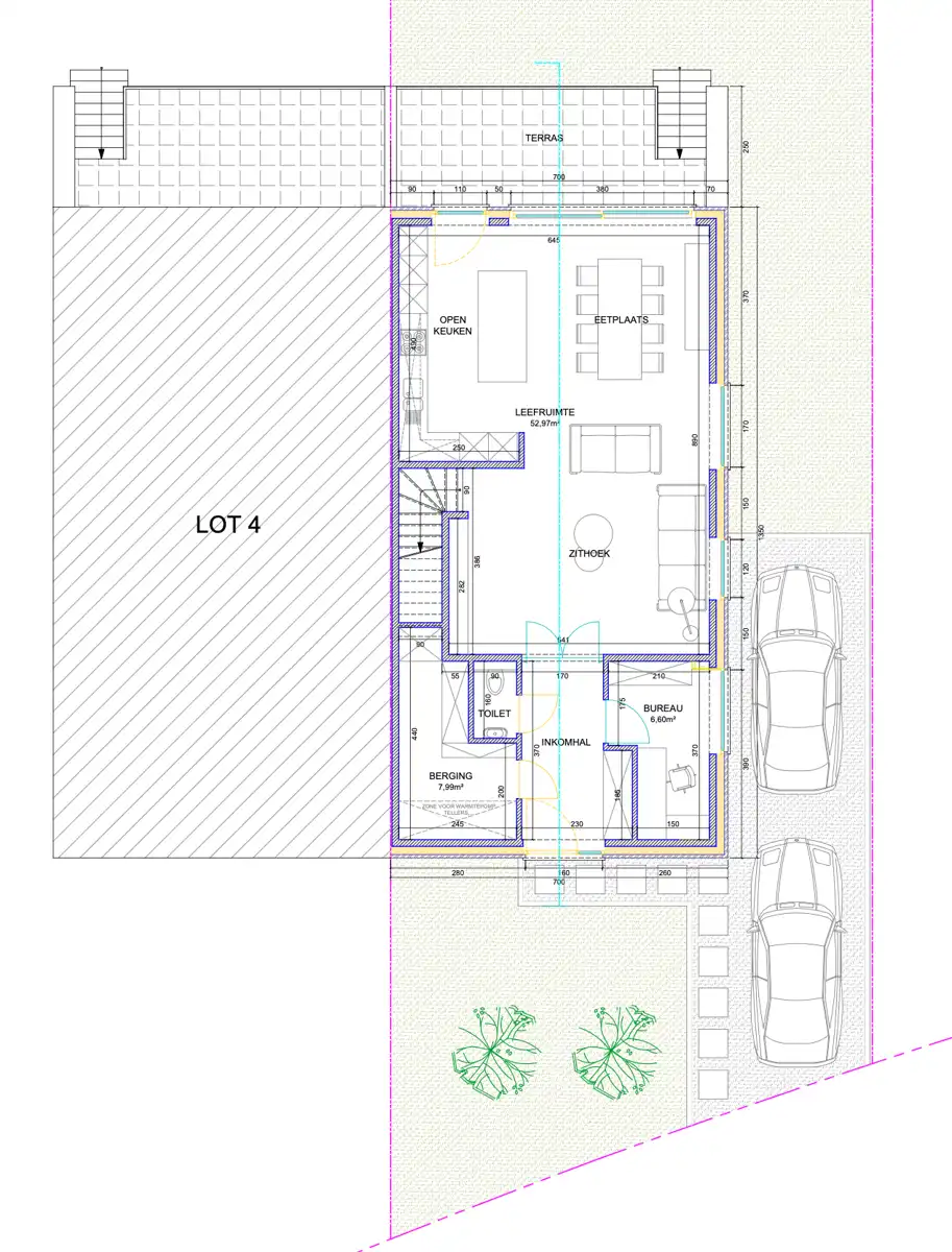 Halfopen bebouwing met Z-gericht terras + tuin te Aaigem foto 3