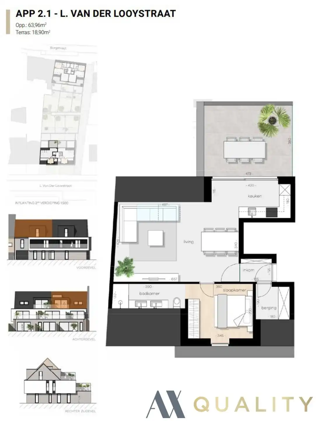 1-slpk appartement met terras  foto 8