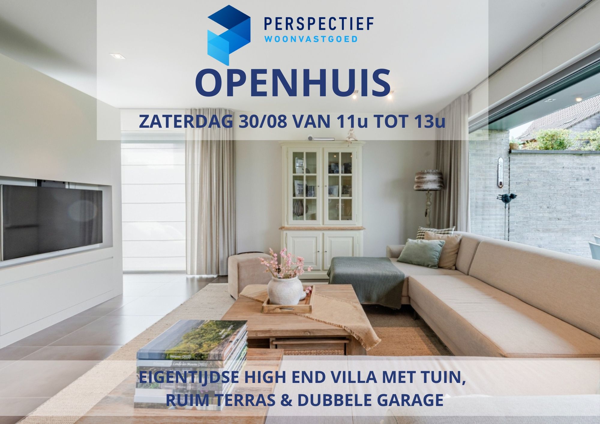 BEZOEKMOMENT ZATERDAG 30/08 VAN 11U TOT 13U | Eigentijdse high end villa met tuin, ruim terras & dubbele garage foto 1