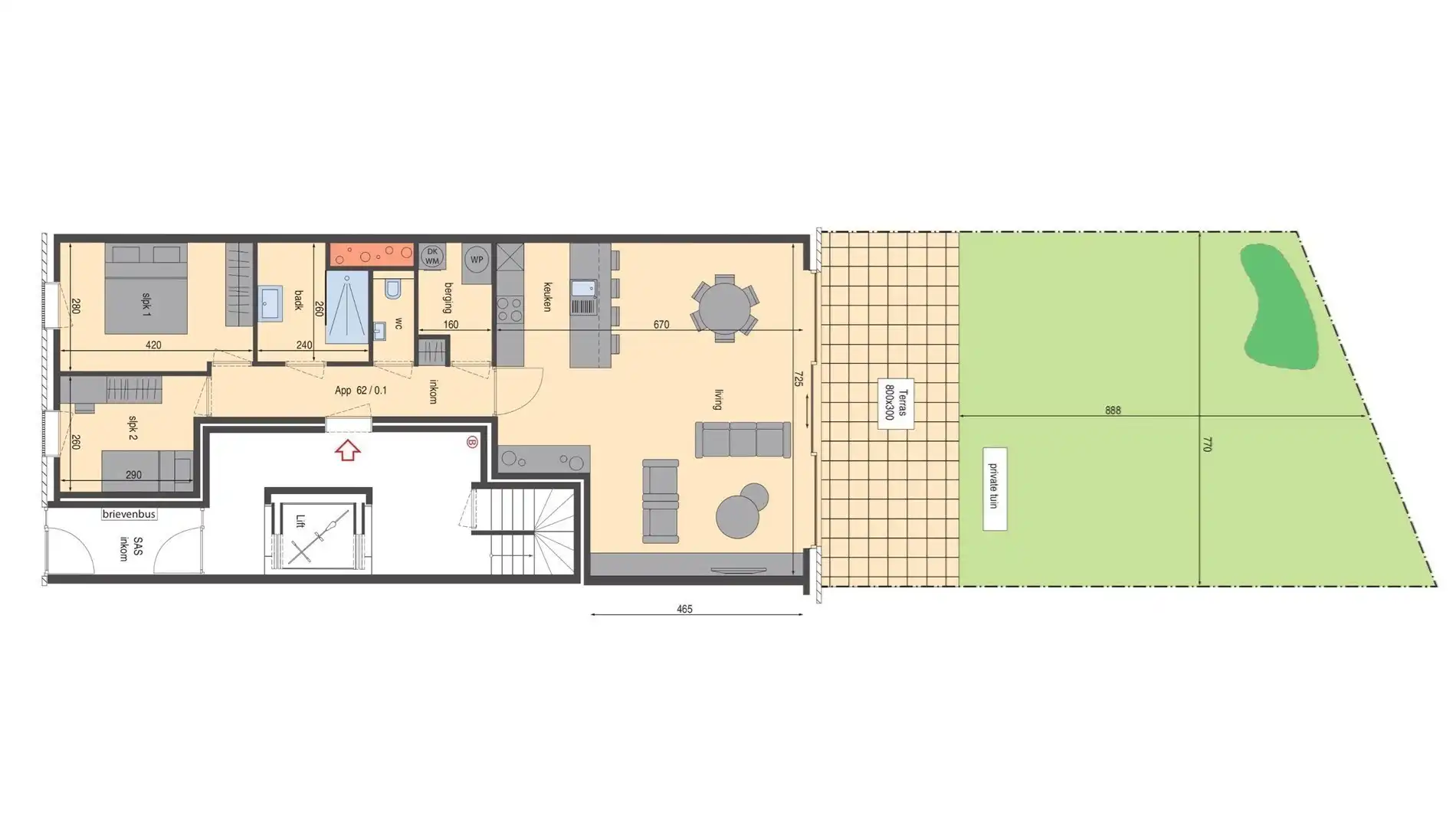 Gelijkvloers wonen met zonnige privétuin in Residentie "Finion" foto 9